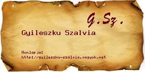 Gyileszku Szalvia névjegykártya